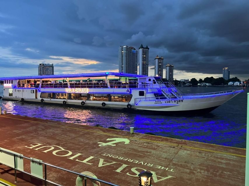 Bangkok: VELA Dinner Cruise Ticket - Entering the VELA Dinner Cruise vibe on the Chao Phraya