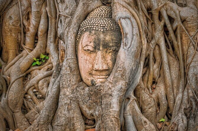 Glittering Ayutthaya Tour to Famous Sights, Market & Sunset Boat - Chao Phraya sunset boat ride: calm views and iconic temples from the water